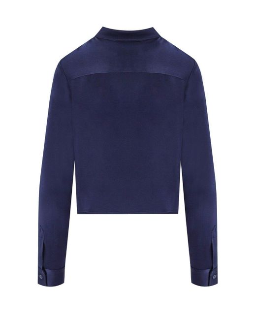 Cruna Blue Dafne Cropped Shirt