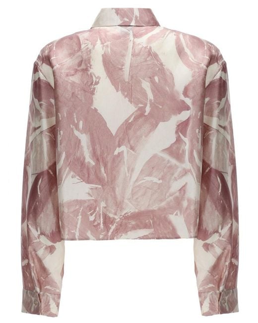 Alysi Pink Silk Shirt