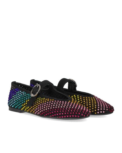 Kurt Geiger Brown Mayfair Multicolored Ballet Flat Shoe