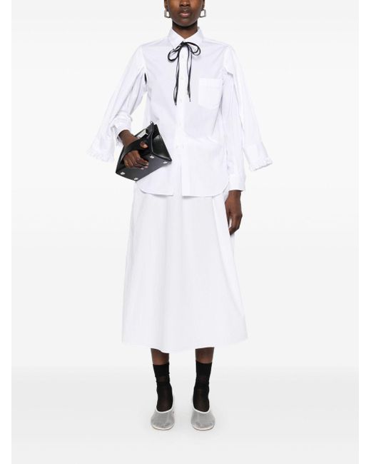 Comme des Garçons White Comme -Baumwollhemd