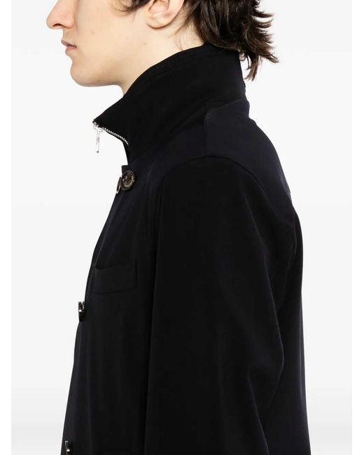 Montecore Black Double-Breasted Jacket With Hood