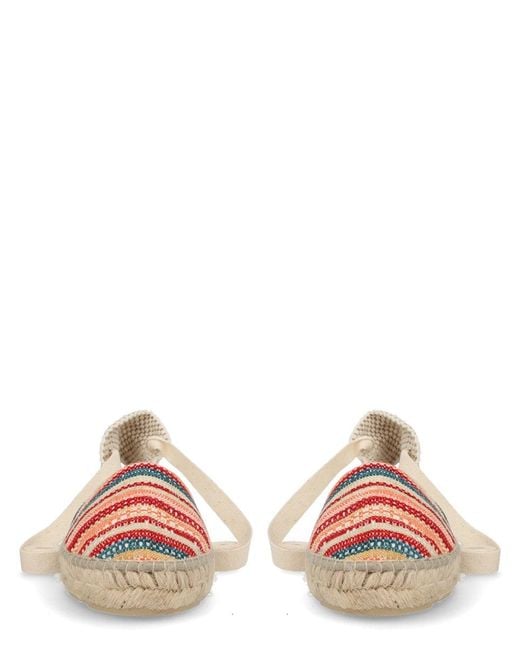 Manebí Pink Multicolour Cotton Flat