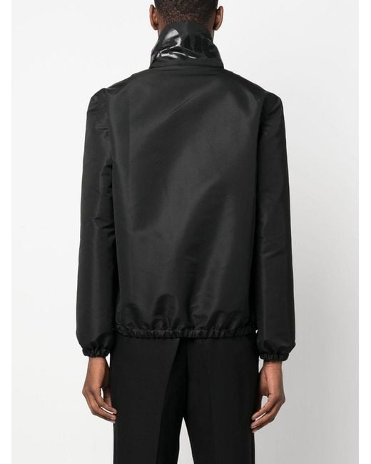 McQueen Black Logo Bomber Jacket for men