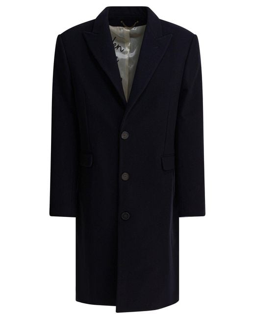 Golden Goose Deluxe Brand Black Single-Breasted Wool Coat