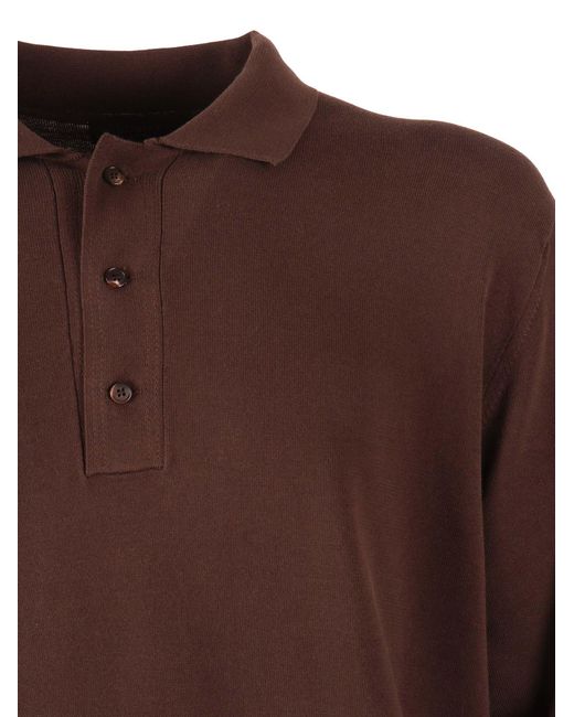 SLOWEAR ZANONE Brown Polo Mc