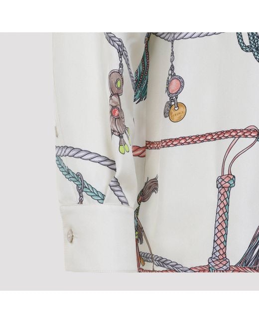 Versace White Silk Shirt