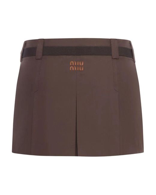 Miu Miu Brown Gonne Panama