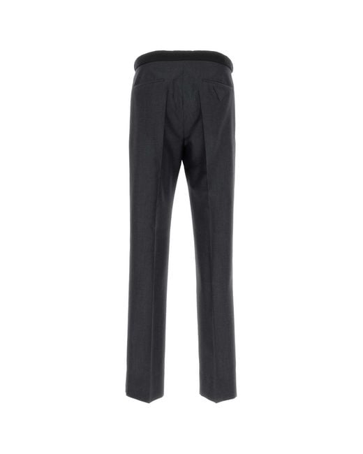 Prada Black Charcoal Mohair Blend Pant for men