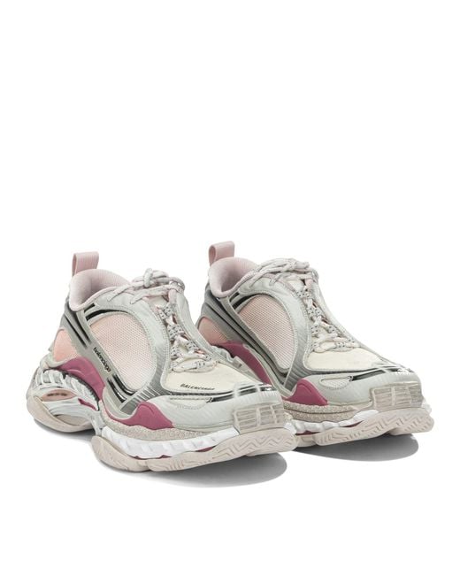 Balenciaga White "Triple S.2" Low-Top Sneakers