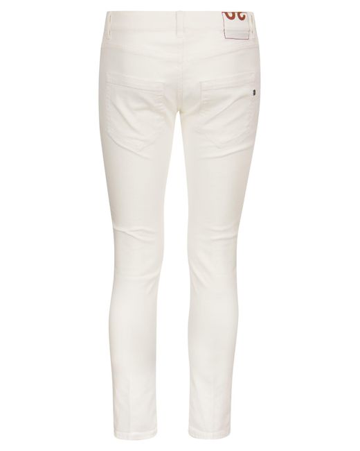 Dondup White Mius Five Pocket Trousers for men