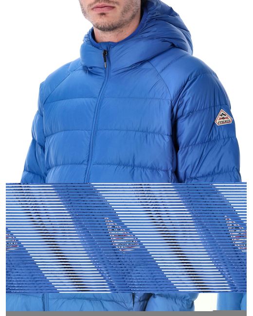 Pyrenex Blue Arial Lightweight Hooded Down Jacket