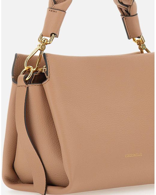 Coccinelle Natural Boheme Kaffeemilch Ledertasche