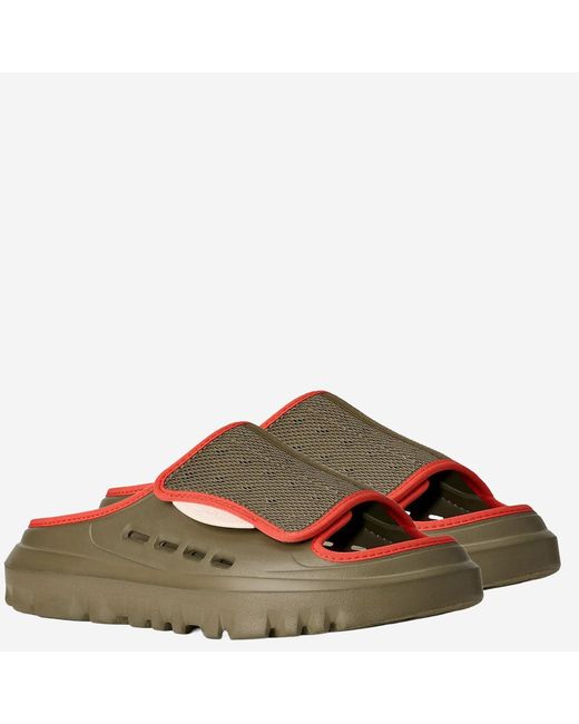 Ugg Brown Peakmod Rubber Sandals With Technical Mesh