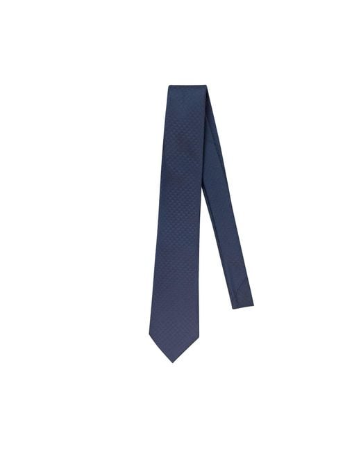 Cravatta Jaquard Blu di Emporio Armani in Blue da Uomo