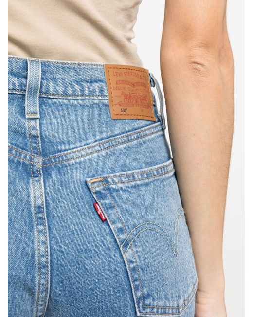 Jean Crop 501 Levi's en coloris Blue