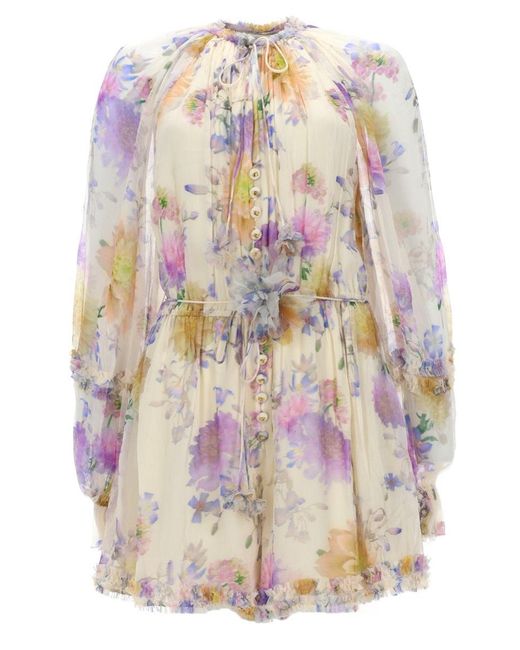 Zimmermann White Luna Ruffled Playsuit