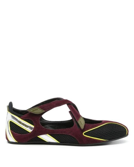 The Attico Brown 'Floor01' Ballerina Flat