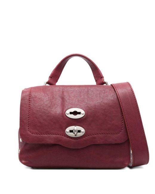 Zanellato Purple Postina Tabacco Baby Leather Handbag