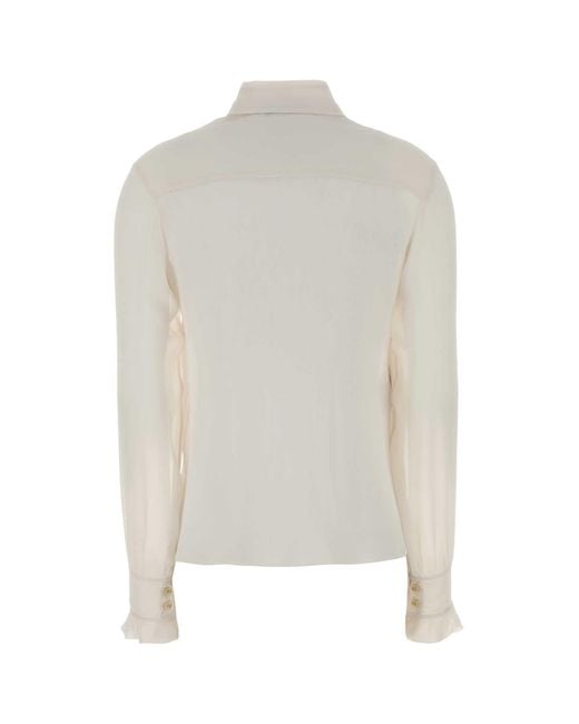 Alberta Ferretti White Regular Solid Shirt
