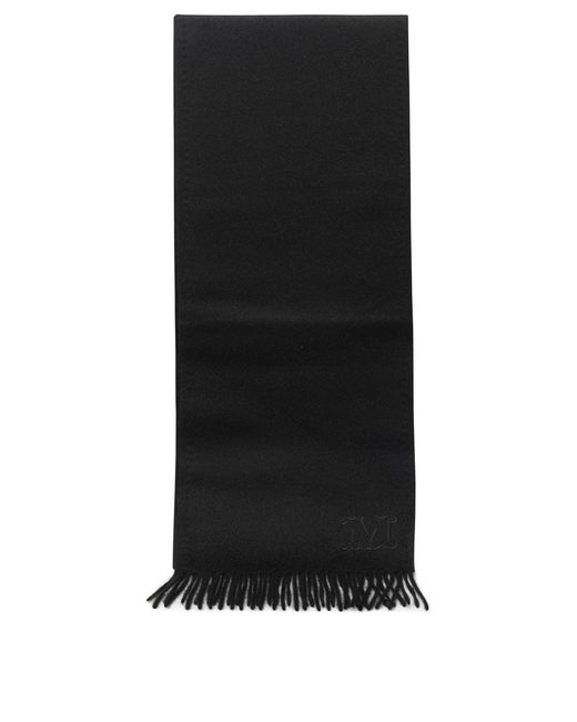 Max Mara Black Schal in Kamel