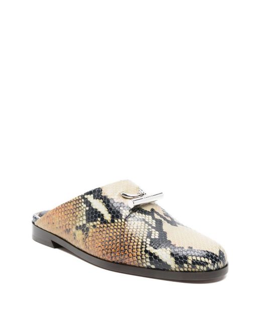 McQueen Brown Leather Slippers