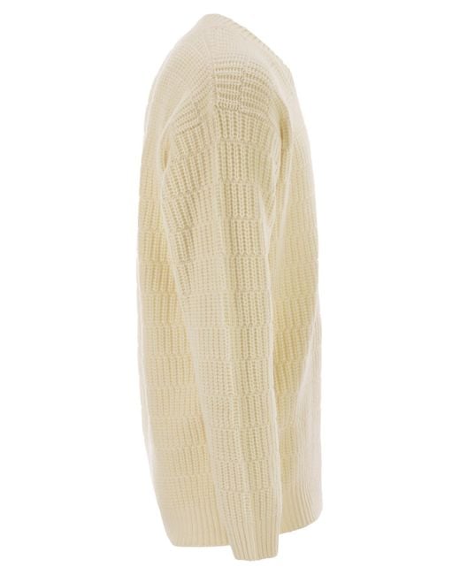 PT Torino Natural Wool Sweater With V-Neck for men