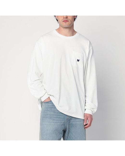 Needles White Shirt With Logo Patch for men