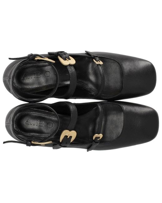 A.Bocca Black Ballet Flat With Straps for men
