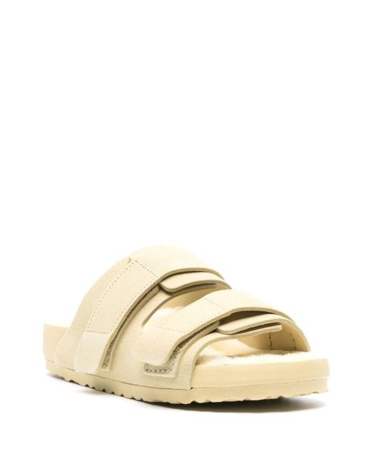 Birkenstock White X Tekla Uji Suede Sandals