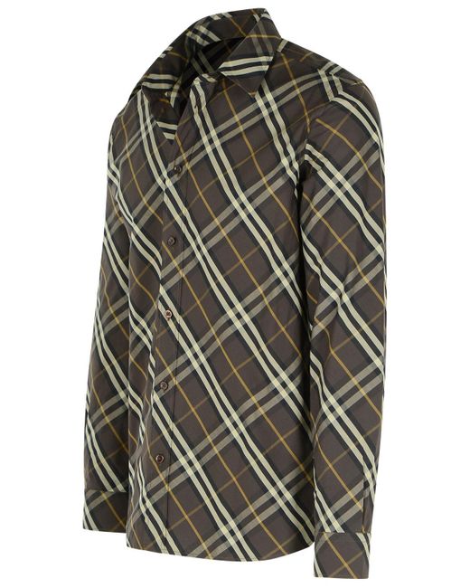 Burberry Gray Cotton Shirt for men