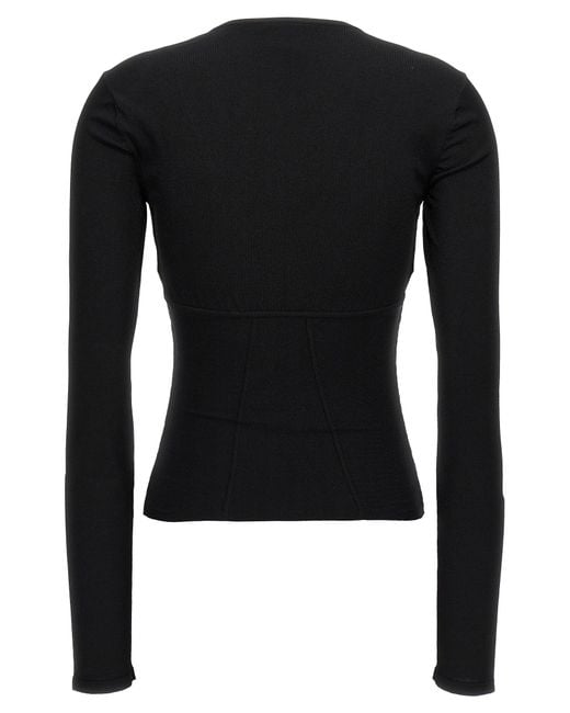 Nensi Dojaka Black Bustier' Top