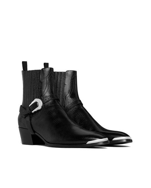 Céline Western Chelsea Isaac Harness Boots in het Black voor heren