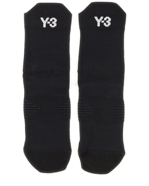 Y-3 Black 3 Calzini Con Logo