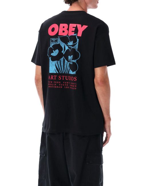 Obey Black T Shirts And Polos