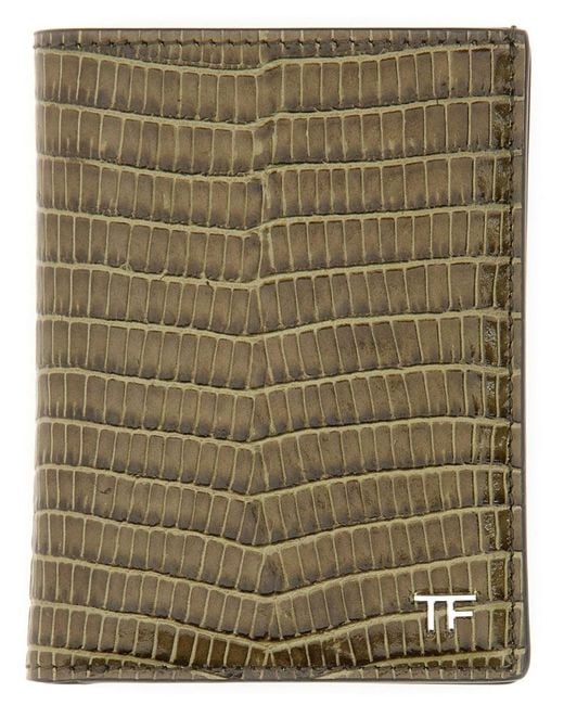 Tomador de tarjeta plegable Tom Ford de hombre de color Green