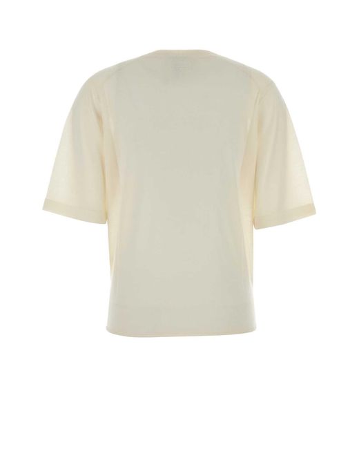 Loulou de Saison White Nala Fine Short-Sleeve Top