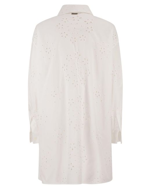 Herno White Broderie Shirt