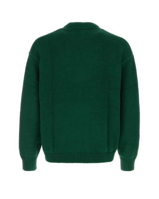 Polo Ralph Lauren Bottle Green Cotton Cardigan for men