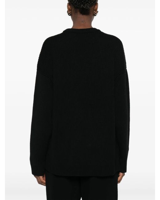 Entire studios Black Oversize Knit Crewneck