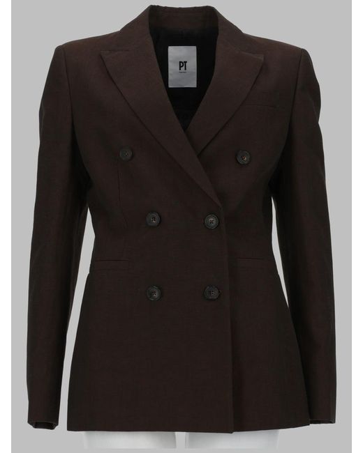 PT Torino Black Slim Fit Jacket