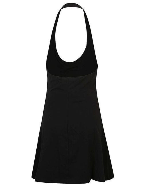 Juicy Couture Black Logo Halter Mini Dress