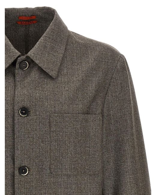 Barena Gray Overshirt Visal