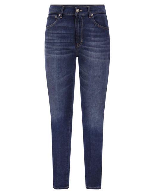 Daila Organic Stretch Denim Jeans di Dondup in Blue