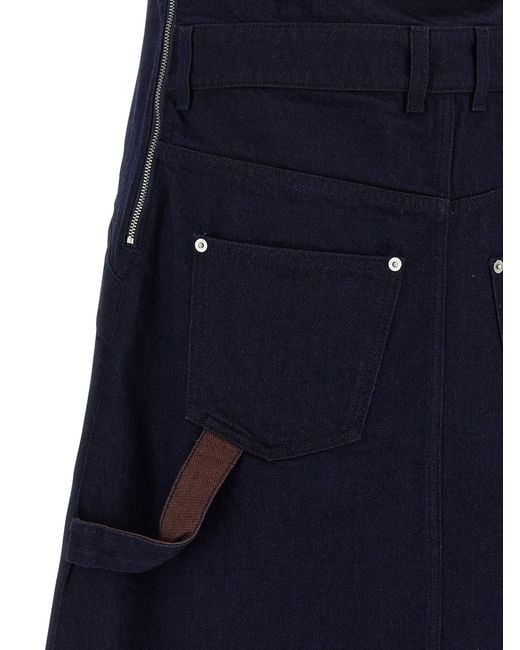 J.W. Anderson Blue 'Twisted Workwear' Dress