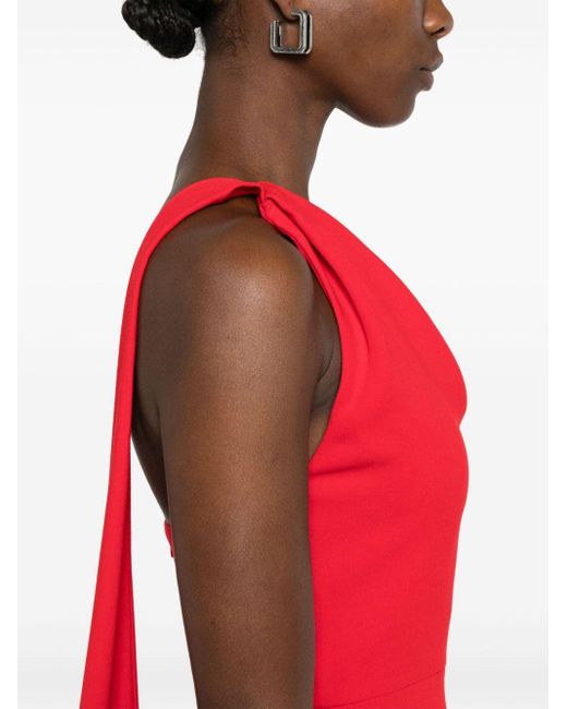 Solace London Red Dress Midi Samira