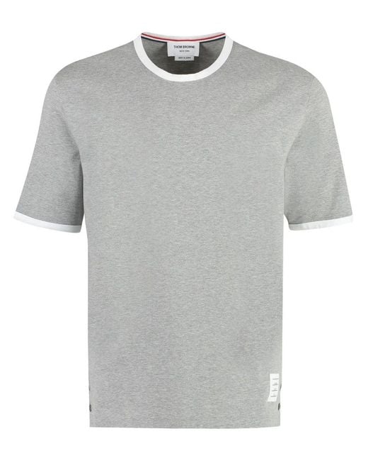 Thom Browne Gray Ringer T-Shirt for men