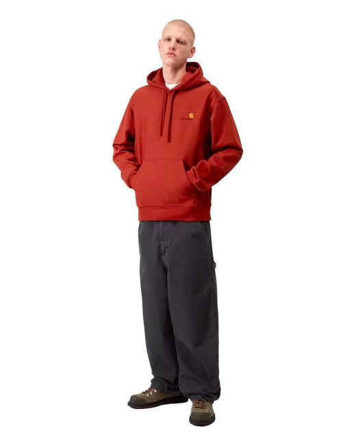 Carhartt Red American Script Oxide Hoodie