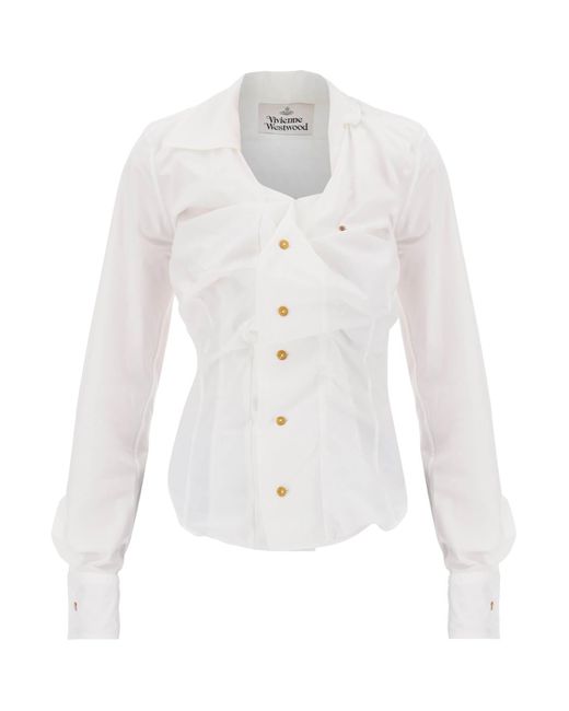 Poplin ivre chemise Vivienne Westwood en coloris White
