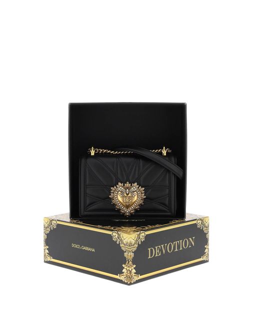 Bolsa de devoción mediana en cuero Nappa acolchado Dolce & Gabbana de color Black