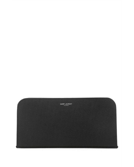Saint Laurent Black Leather Wallet for men